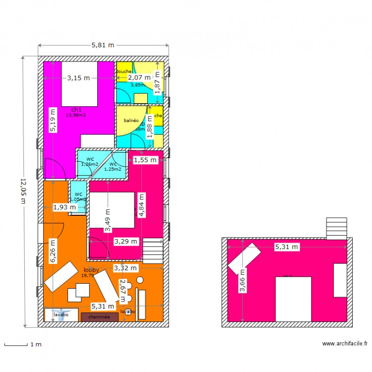 dépendance les genettes. Plan de 0 pièce et 0 m2