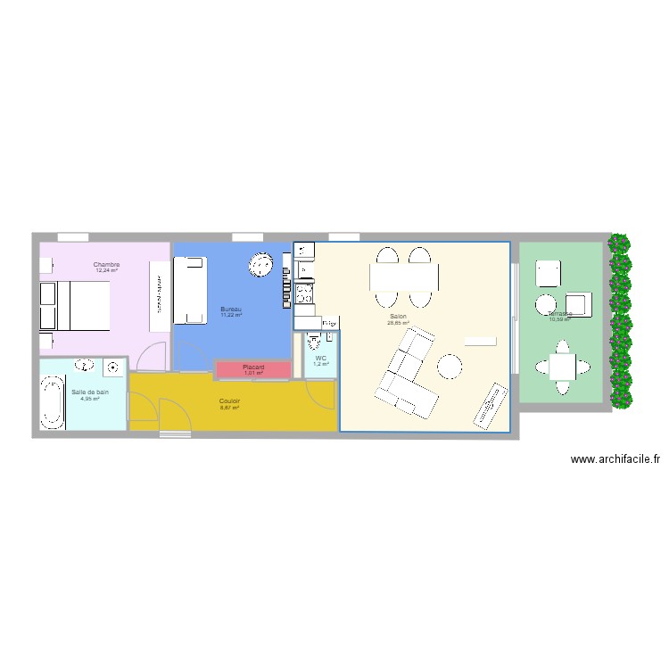 REGENT 2. Plan de 9 pièces et 79 m2