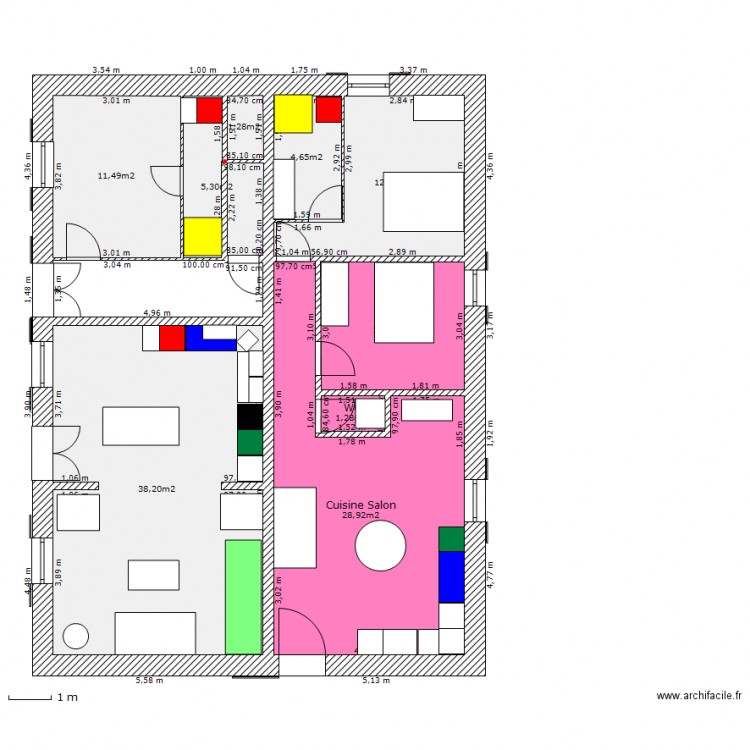 Mobilier. Plan de 0 pièce et 0 m2