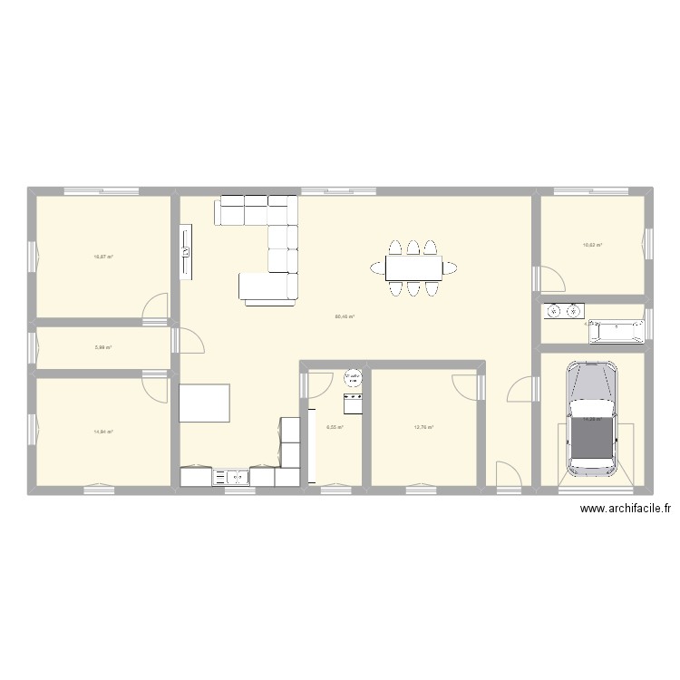 maison2.0. Plan de 9 pièces et 167 m2