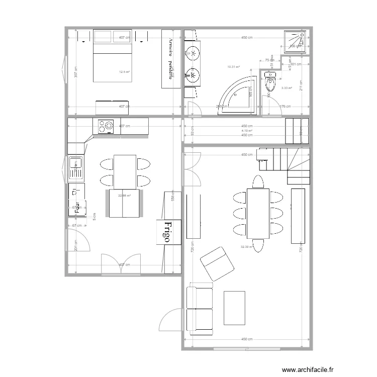 REZ DE CHAUSSEE. Plan de 
