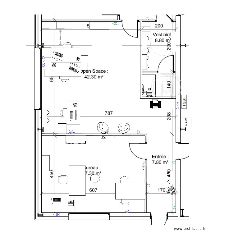 plan bureau. Plan de 0 pièce et 0 m2