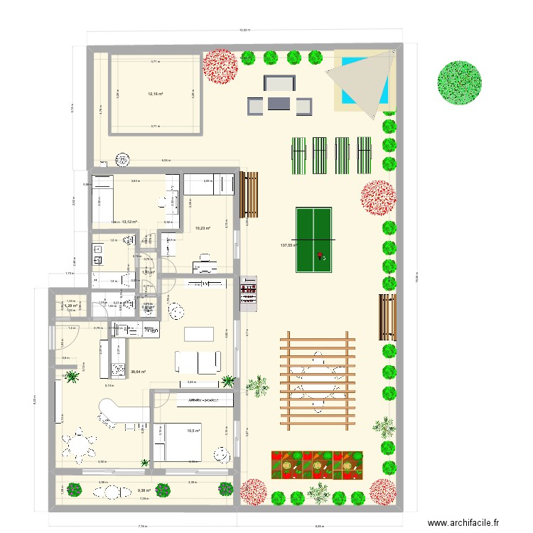 javel coté perspectives version chambre separee 4. Plan de 0 pièce et 0 m2