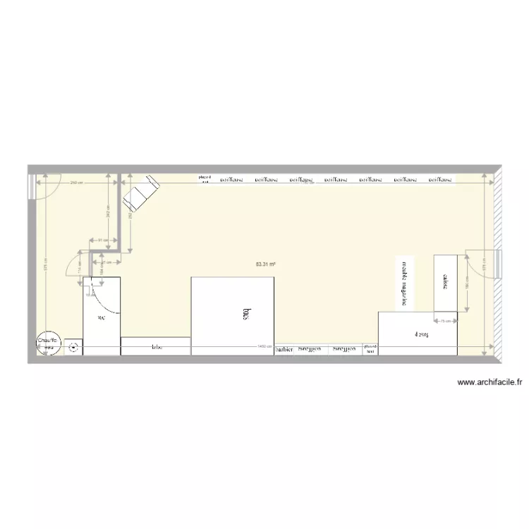 salon type 2. Plan de 