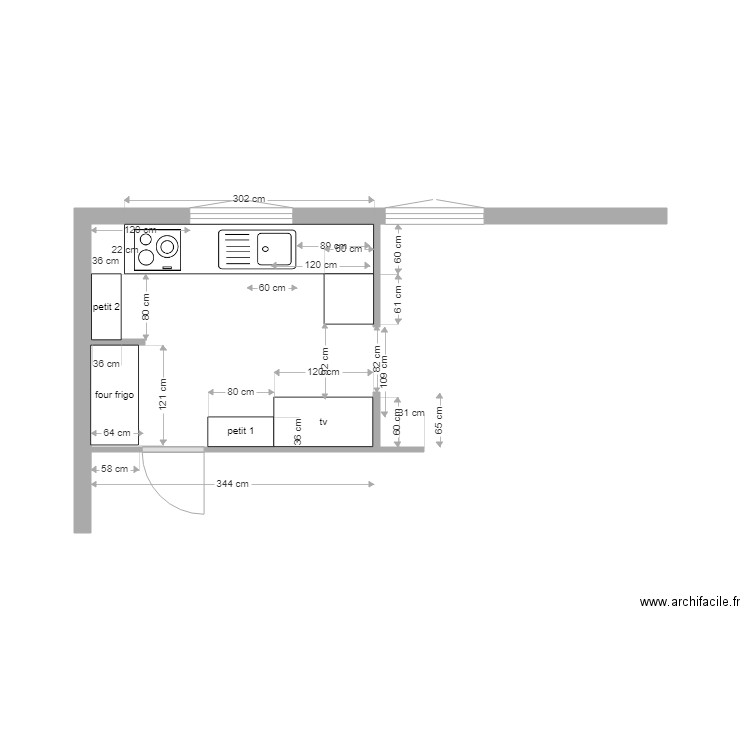 fresnes plan cuisine2. Plan de 0 pièce et 0 m2