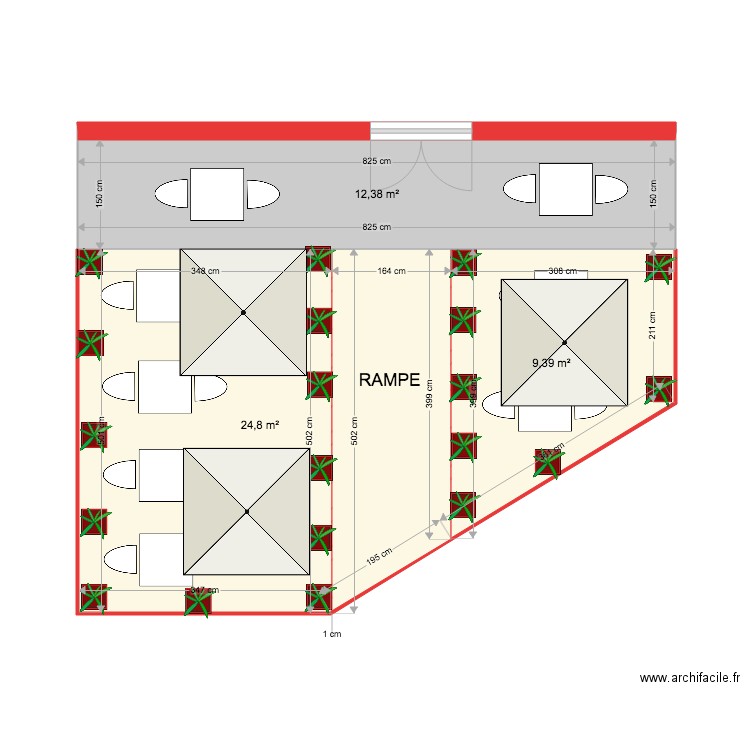 Projet JM terrasse. Plan de 0 pièce et 0 m2