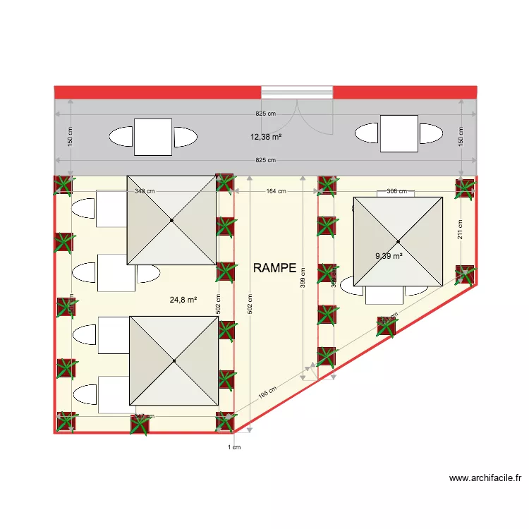 Projet JM terrasse. Plan de 