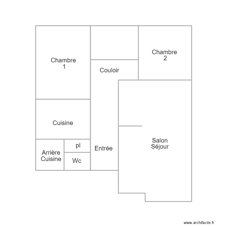 QUIMPER CLOAREC. Plan de 9 pièces et 37 m2