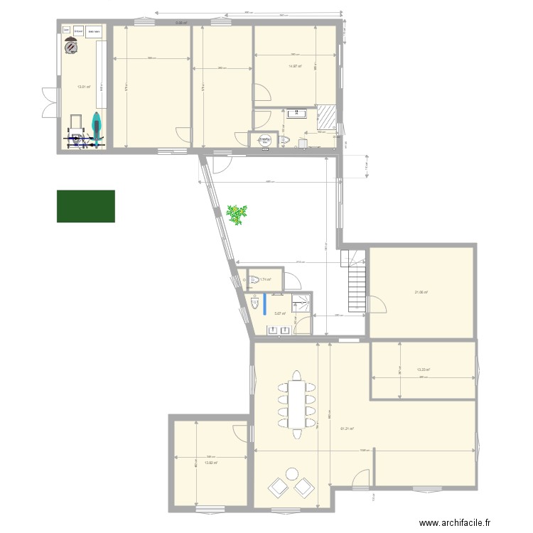 plan complet 1905 après modif. Plan de 0 pièce et 0 m2