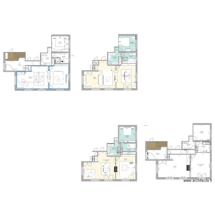 RIHAOUI. Plan de 39 pièces et 432 m2