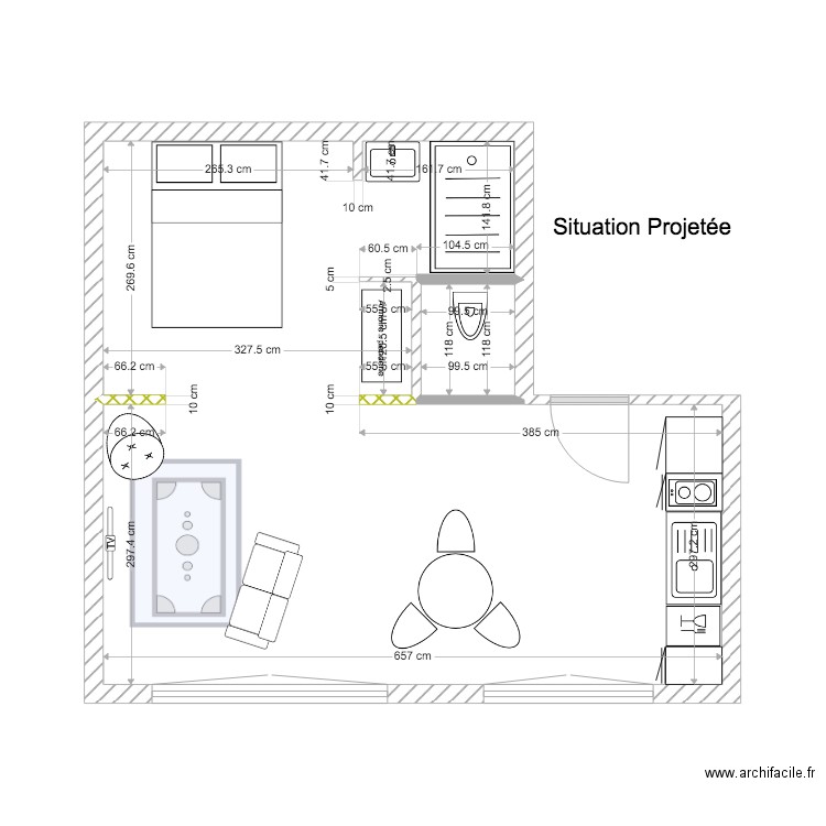 Ganshoren Situation Projetée. Plan de 0 pièce et 0 m2