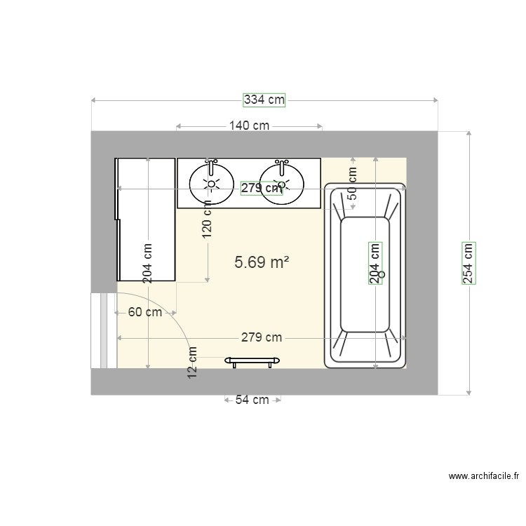 SDB RDC. Plan de 0 pièce et 0 m2