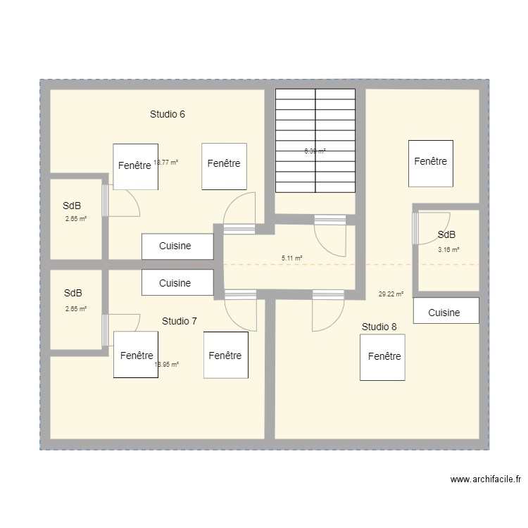 2e Etage. Plan de 0 pièce et 0 m2