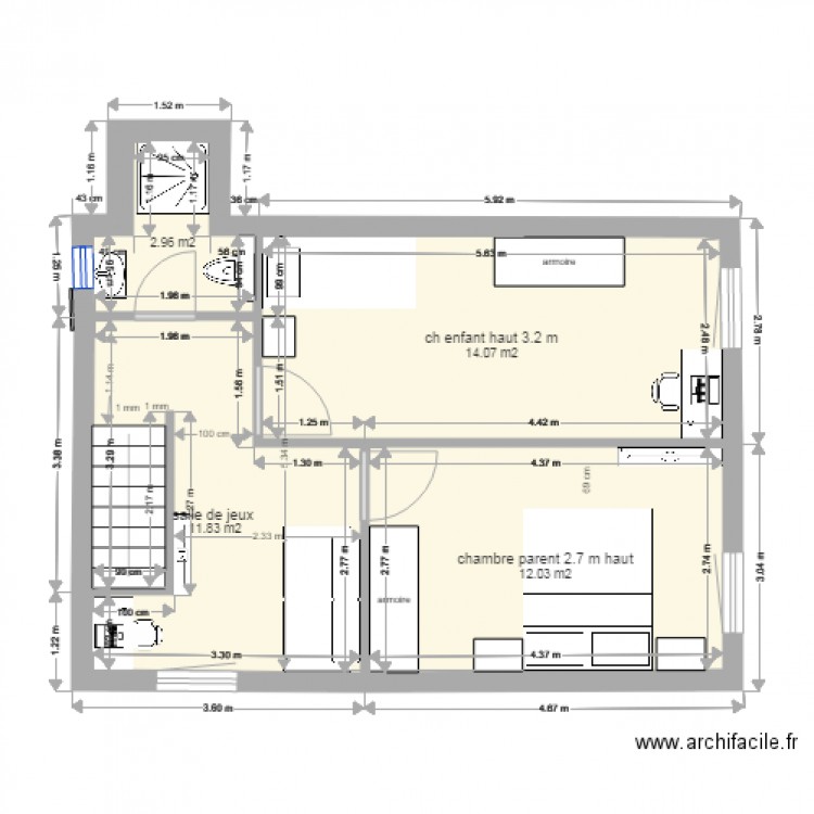 appartement 1er montricher variante. Plan de 0 pièce et 0 m2