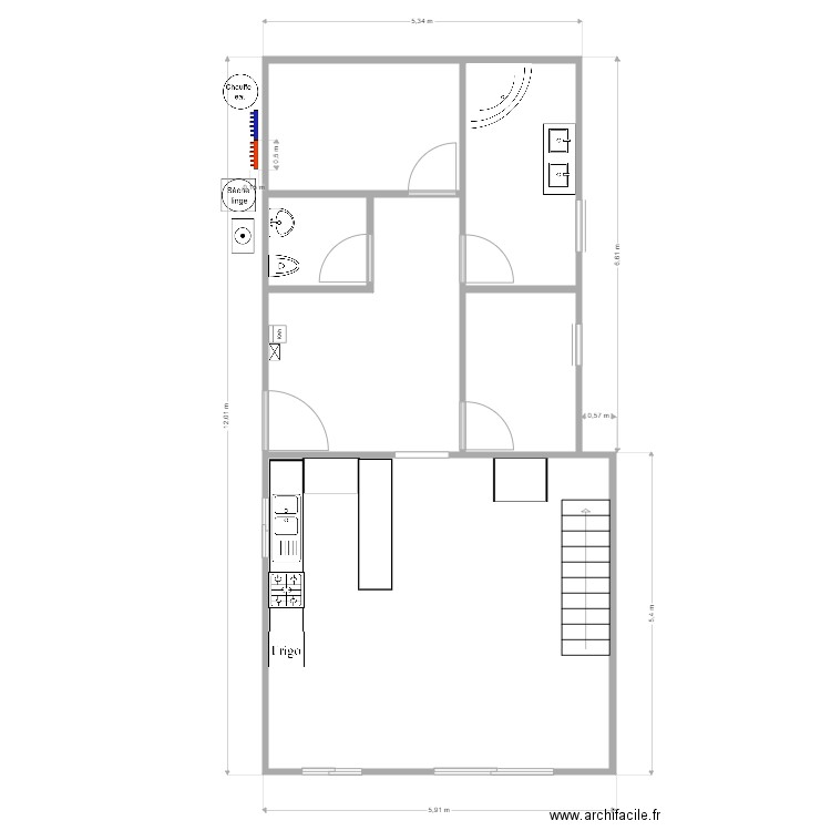 amenagement rdc. Plan de 0 pièce et 0 m2