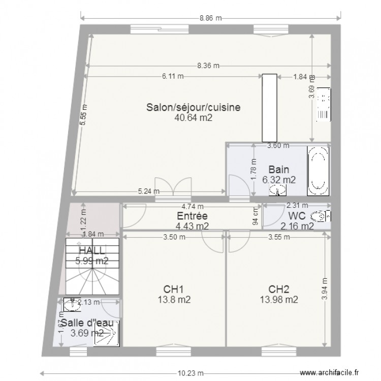 cel RDC et Etage. Plan de 0 pièce et 0 m2