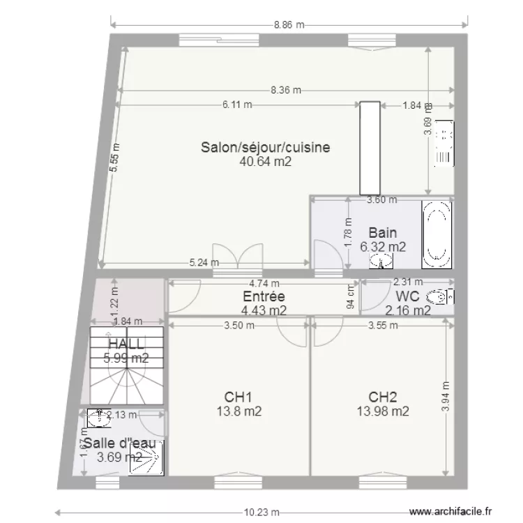 cel RDC et Etage. Plan de 
