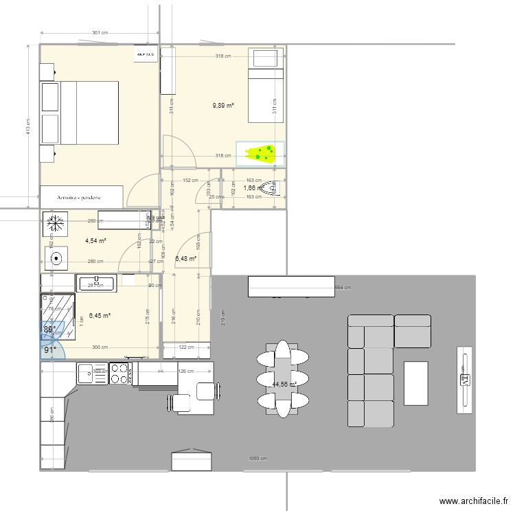 appartement guenange chambres. Plan de 8 pièces et 123 m2