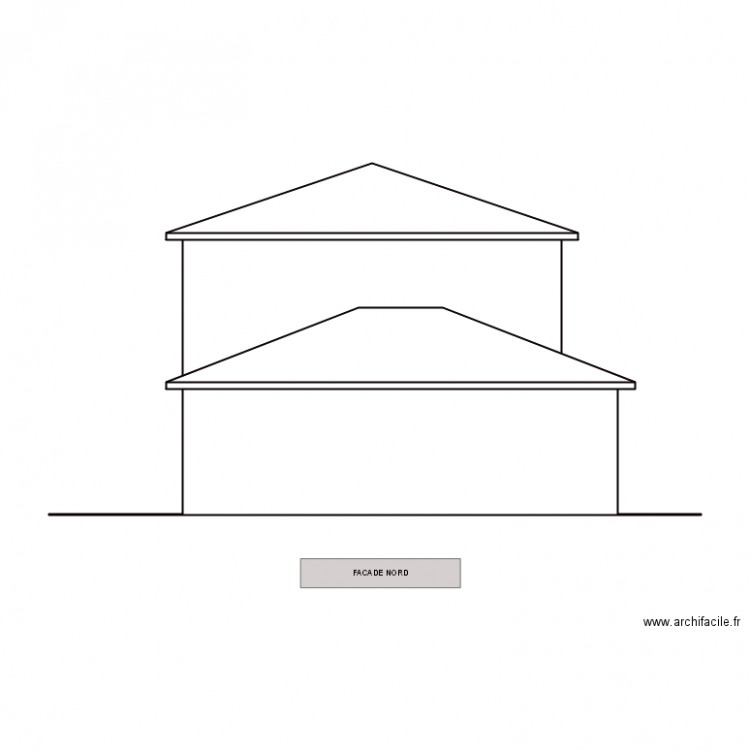 facade nord permis . Plan de 0 pièce et 0 m2
