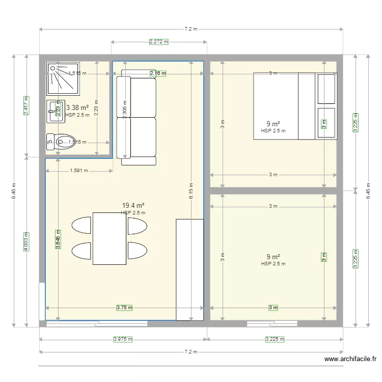 Bungalow02. Plan de 
