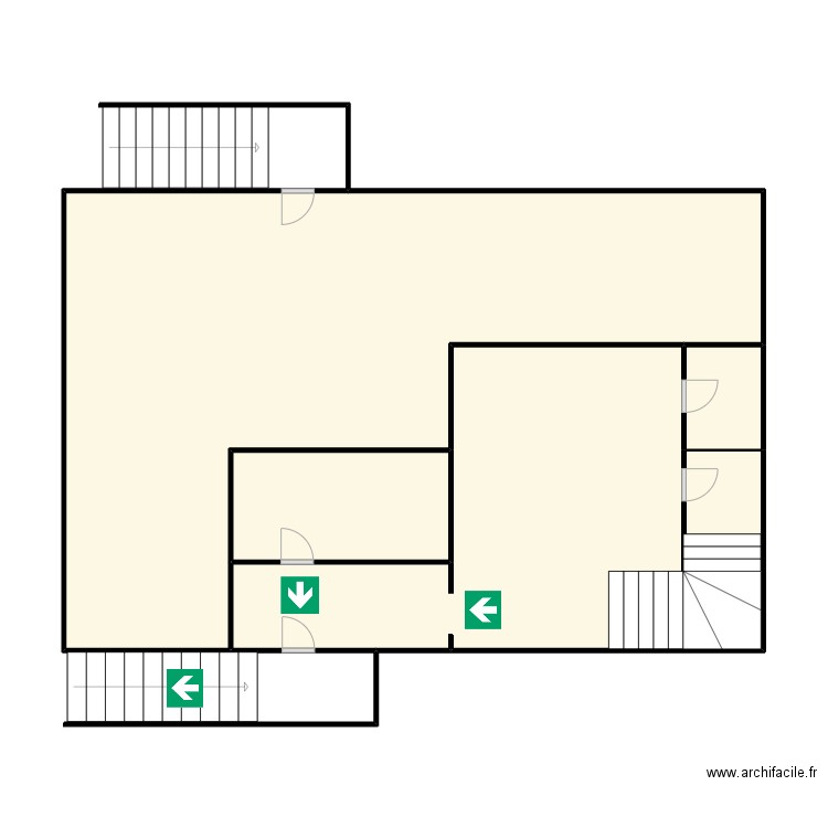 Les douanes. Plan de 4 pièces et 76 m2