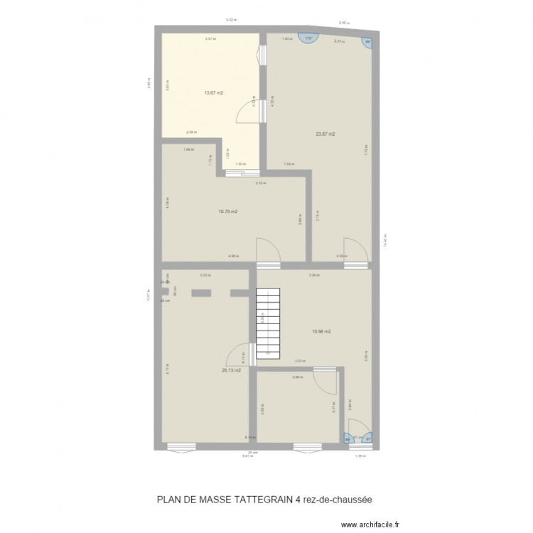 tattegrain rez de chaussee PLAN DE MASSE AVANT. Plan de 5 pièces et 95 m2