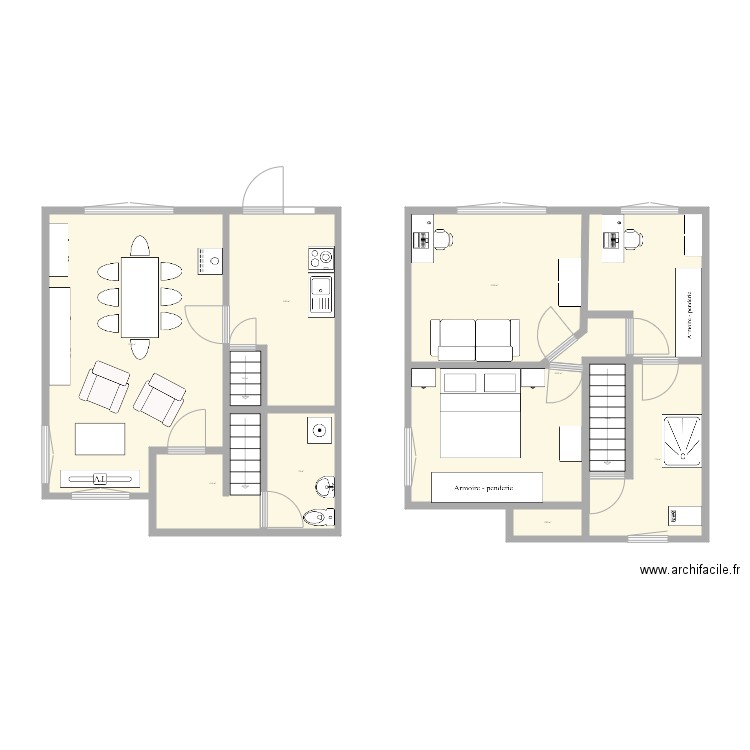 maison 1. Plan de 0 pièce et 0 m2