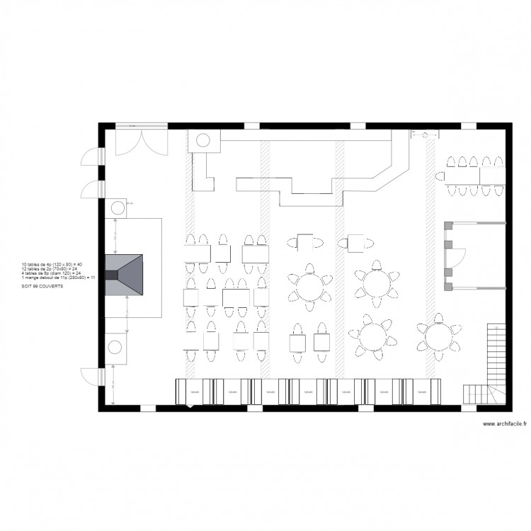 Brasserie version ind. Plan de 0 pièce et 0 m2