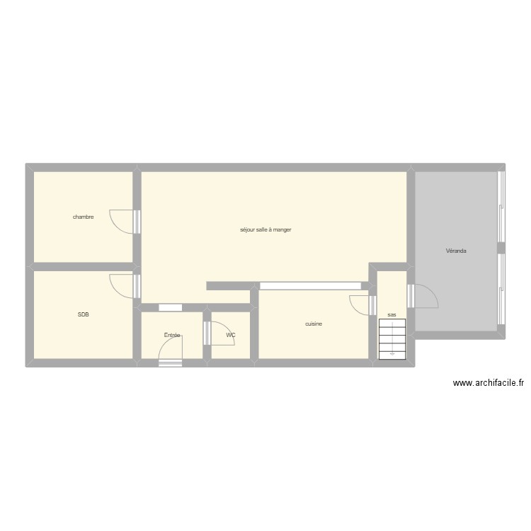 maison RENTY. Plan de 8 pièces et 88 m2