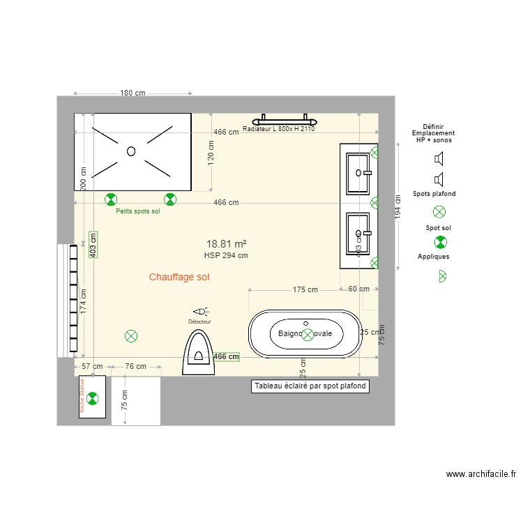Salle de Bain Mélanie Version 1 DEFINITIF. Plan de 0 pièce et 0 m2