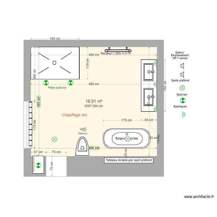 Salle de Bain M&eacute;lanie Version 1 DEFINITIF. Plan de 