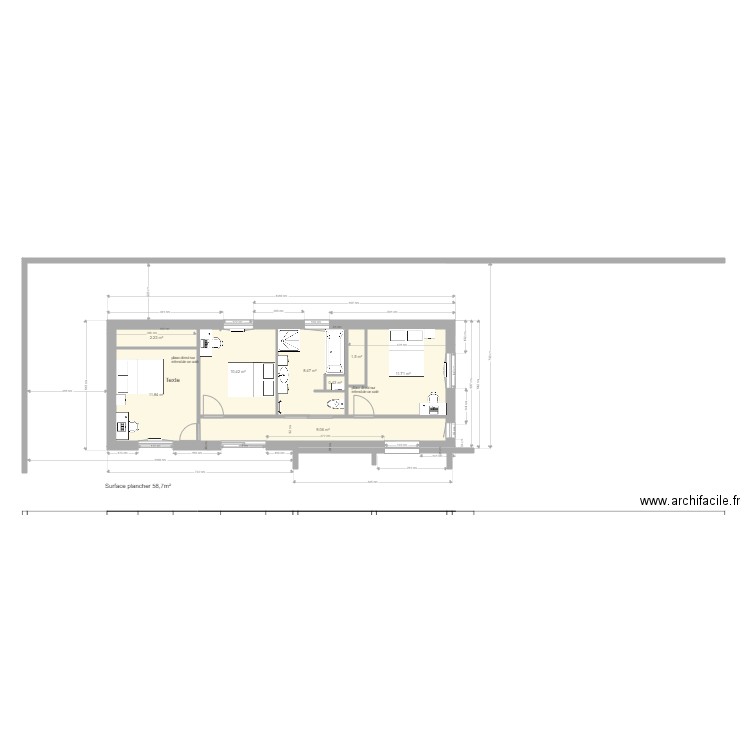 PROJET TOIT PLAT RACOURCI 2809. Plan de 0 pièce et 0 m2