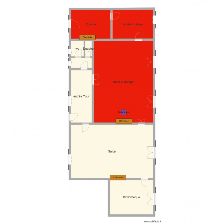 Rez de chaussée Sivry. Plan de 0 pièce et 0 m2