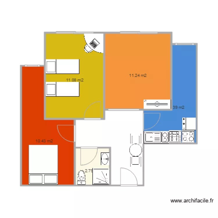 notre novelle appartement. Plan de 