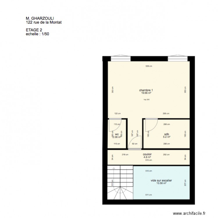 GHARZOULI ETAGE 2. Plan de 0 pièce et 0 m2