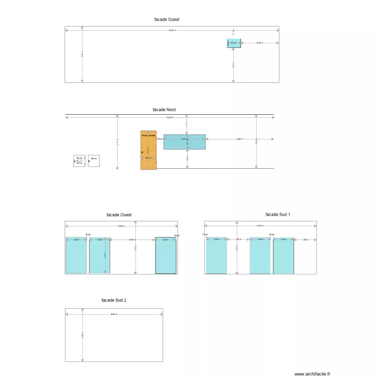 facades. Plan de 