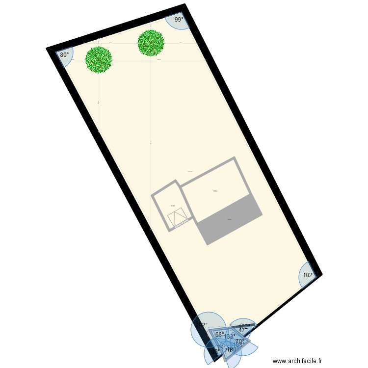 maison. Plan de 5 pièces et 1045 m2