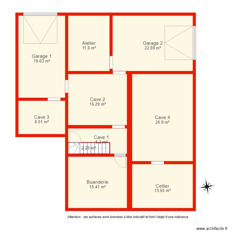 BI 2501 sous sol non côté. Plan de 0 pièce et 0 m2