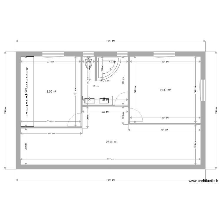 fouque aix sdb existante. Plan de 0 pièce et 0 m2