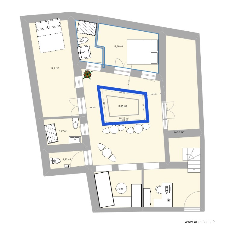 marrakech 2. Plan de 9 pièces et 99 m2