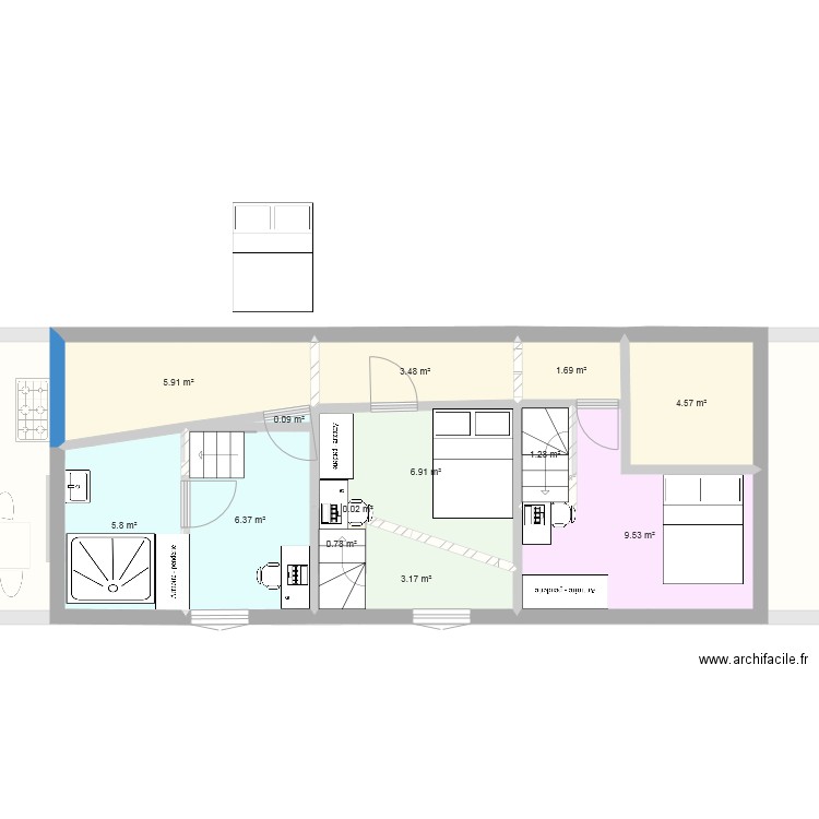 Double gite 2. Plan de 0 pièce et 0 m2