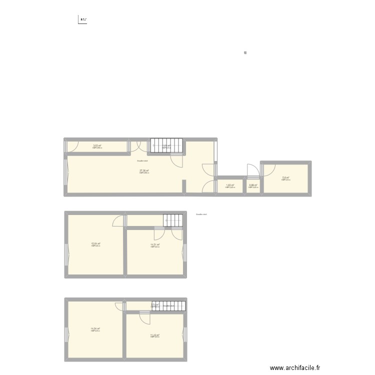  11 ter wattignies. Plan de 11 pièces et 98 m2