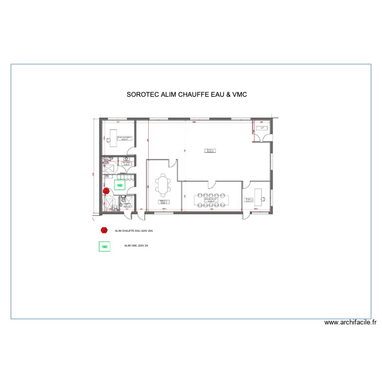 SOROTEC ALIM CHAUFFE EAU VMC. Plan de 0 pièce et 0 m2
