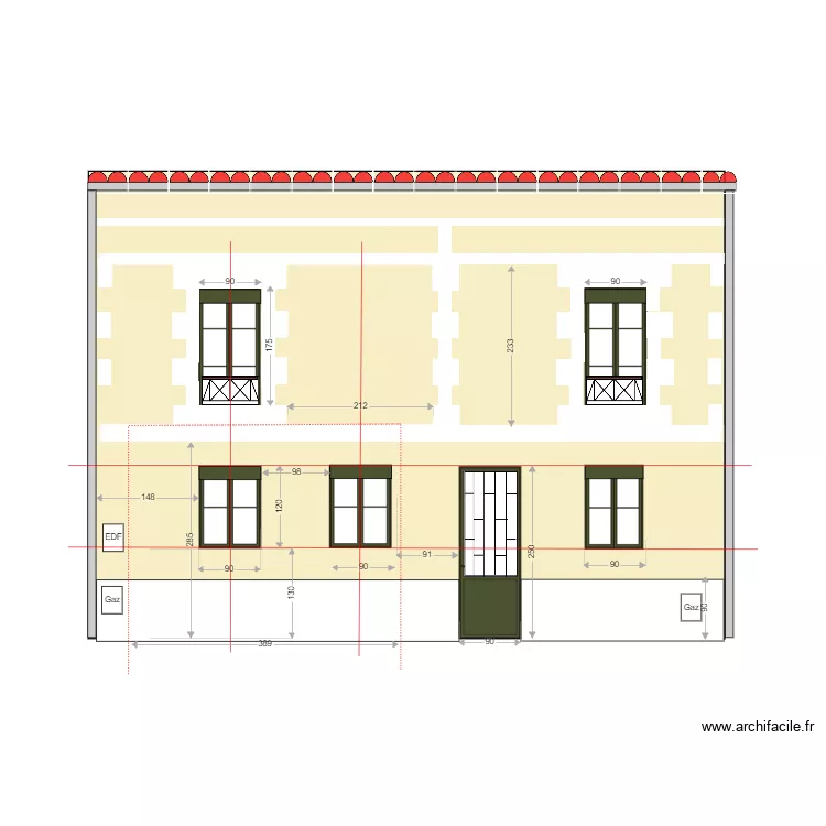 fa&ccedil;ade est projet4 sans texte1. Plan de 