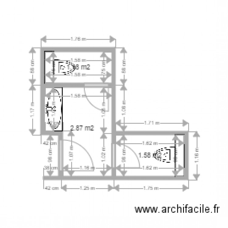 SANITAIRES AUBERGE DU CENTRE. Plan de 0 pièce et 0 m2