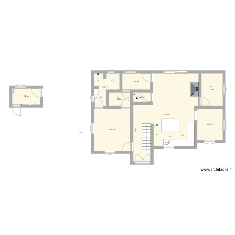 maison rez de chaussé. Plan de 0 pièce et 0 m2