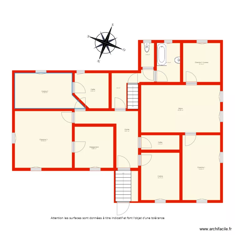 BI 3276 niveau vie non C&ocirc;t&eacute;. Plan de 