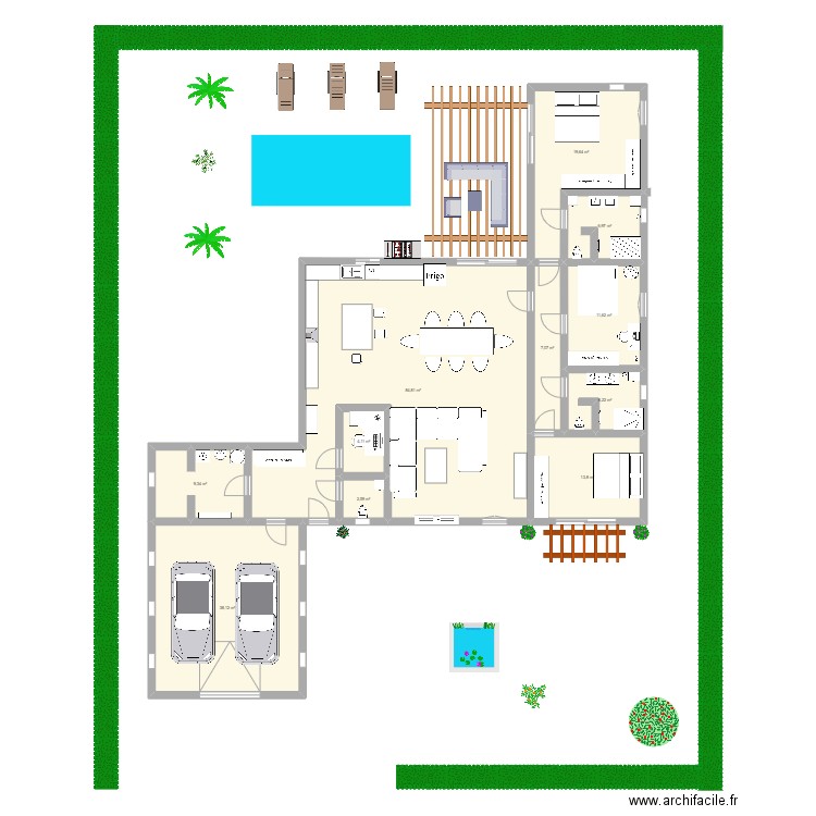 Maison Bouburg. Plan de 11 pièces et 204 m2