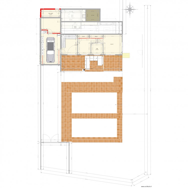 Extension Piscine. Plan de 0 pièce et 0 m2