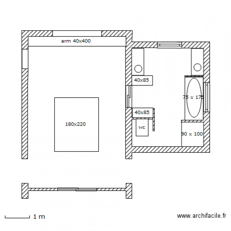 Béchet parents. Plan de 0 pièce et 0 m2